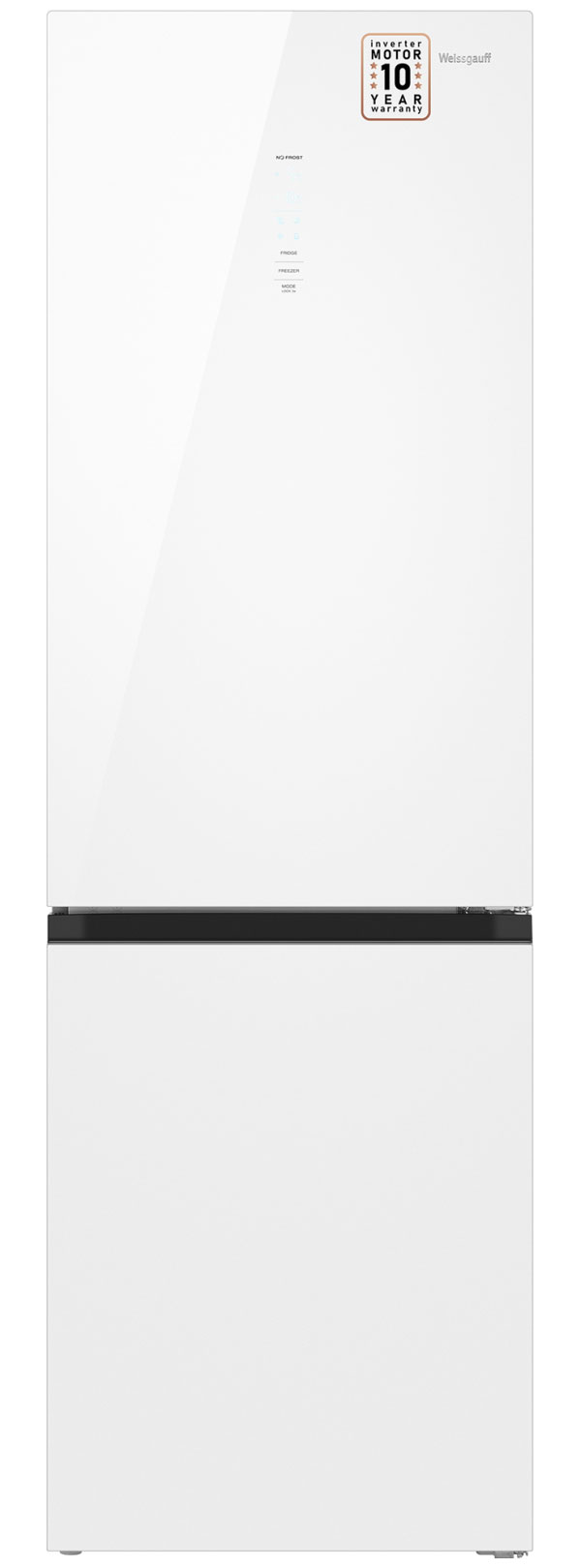 

Двухкамерный холодильник Weissgauff WRK 2000 Total NoFrost Inverter White Glass, Белый