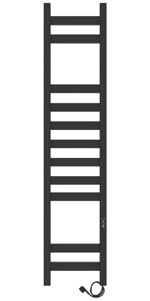 

Полотенцесушитель электрический Laris Флавиа, ЧКЧ, П11, 200х1000, черный муар, правое подключение (73207657)