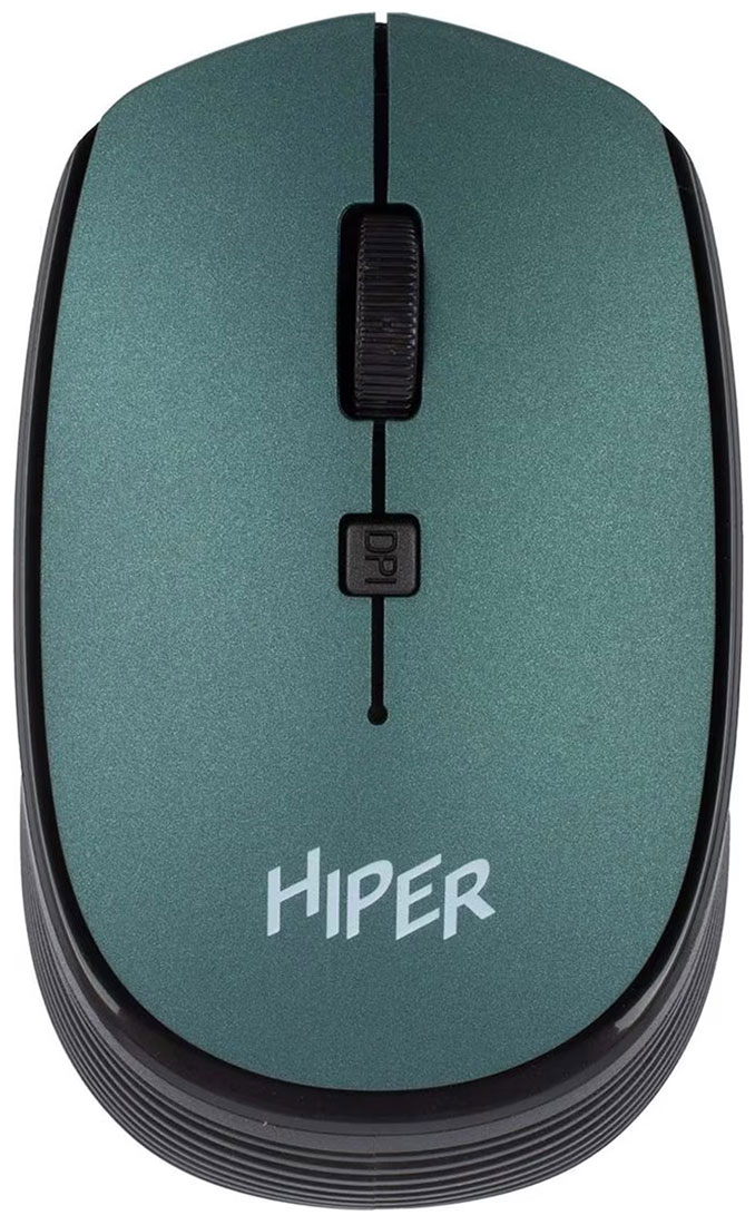 Изображение товара Беспроводная мышь Hiper HOMW-084 зеленая с оптическим сенсором 1000-1600 dpi USB