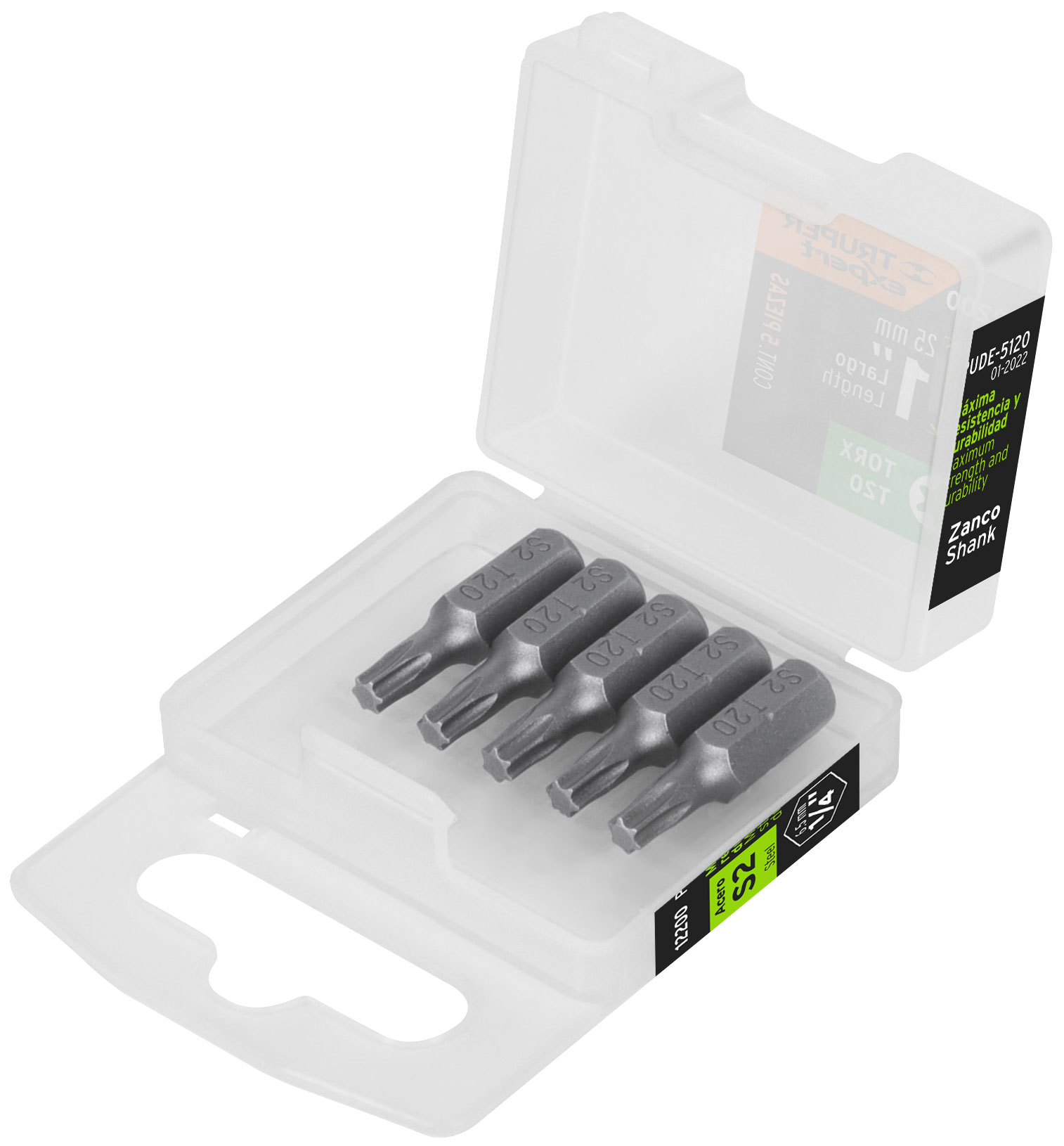 Изображение товара Набор бит Truper TORX T20 25 мм 5 шт. для гайковерта