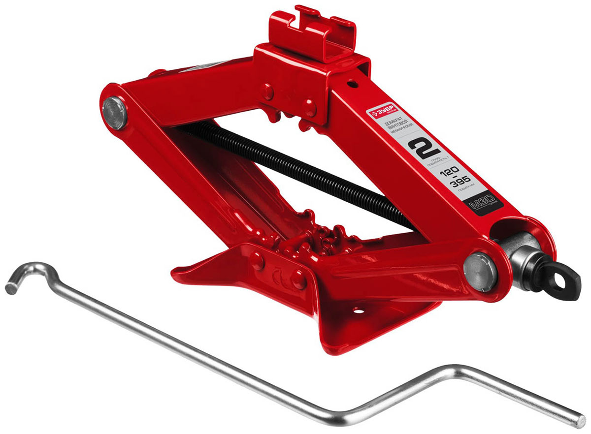 Изображение товара Домкрат винтовой Зубр РОМБ 2 тонны 120-395 мм компактный и надежный