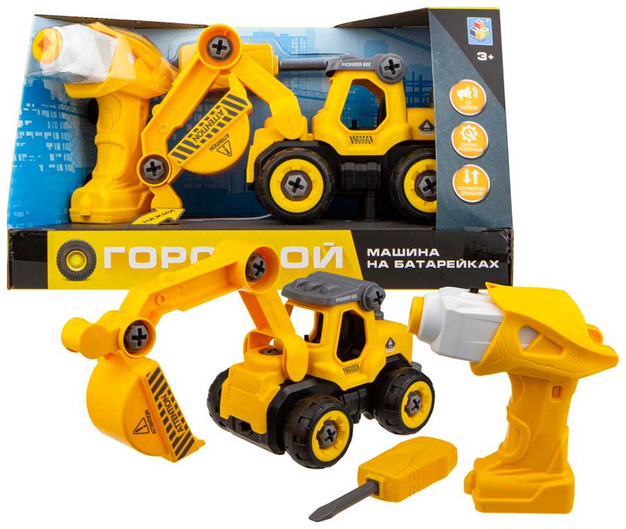 Игровой набор 1 Toy ''Горстрой'', Экскаватор с двигателем, 18 см, разборный (Т16960) Игровой набор 1 Toy ''Горстрой'', Экскаватор с двигателем, 18 см, разборный (Т16960)