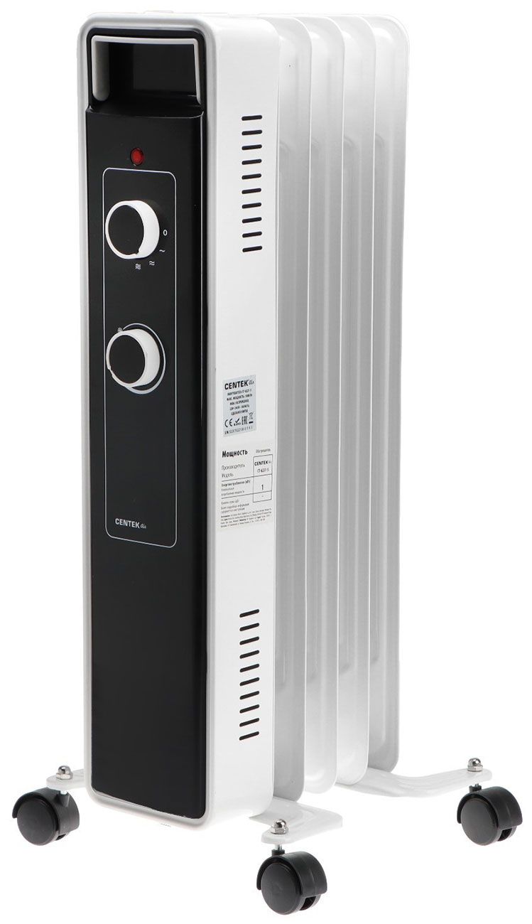 Масляный обогреватель Centek CT-6221-5, белый, 5 секций (12.5 м) Масляный обогреватель Centek CT-6221-5, белый, 5 секций (12.5 м)