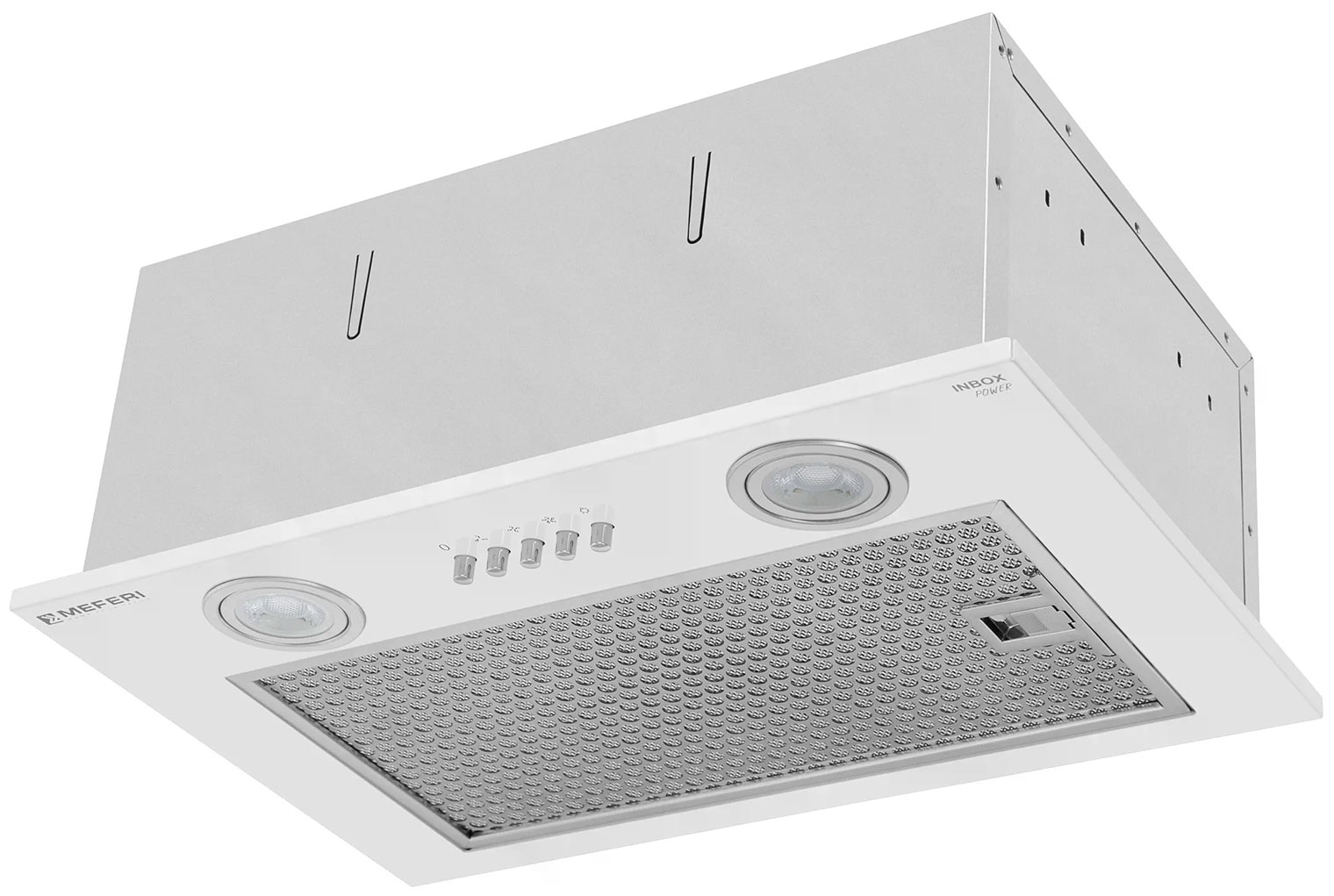 Изображение товара Вытяжка кухонная встроенная Meferi INBOX45WH POWER белая 900 м3/ч для кухни