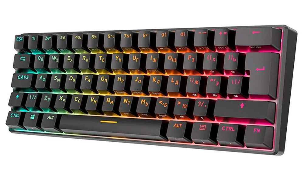 Изображение товара Механическая клавиатура Royal Kludge RK61 Black с RGB подсветкой и Bluetooth