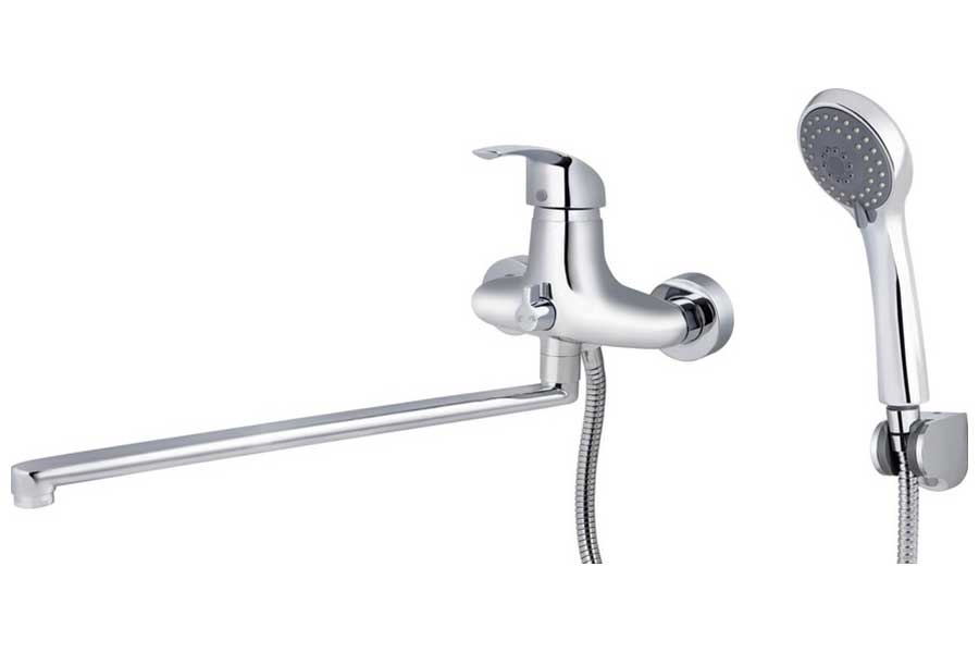 Изображение товара Смеситель для ванной Kaiser Nova с душевым гарнитуром хромированный