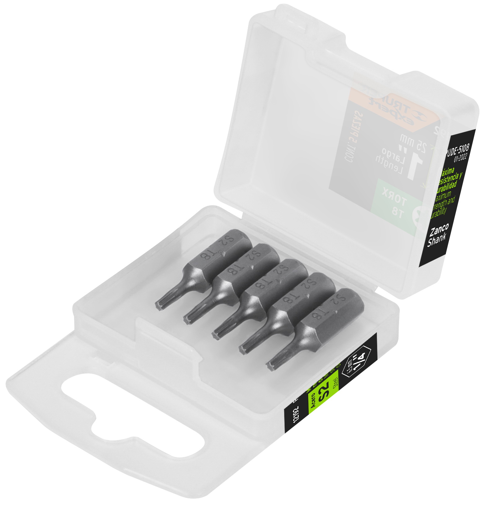 Изображение товара Набор бит Truper TORX T8 25 мм (5 шт) для шуруповертов