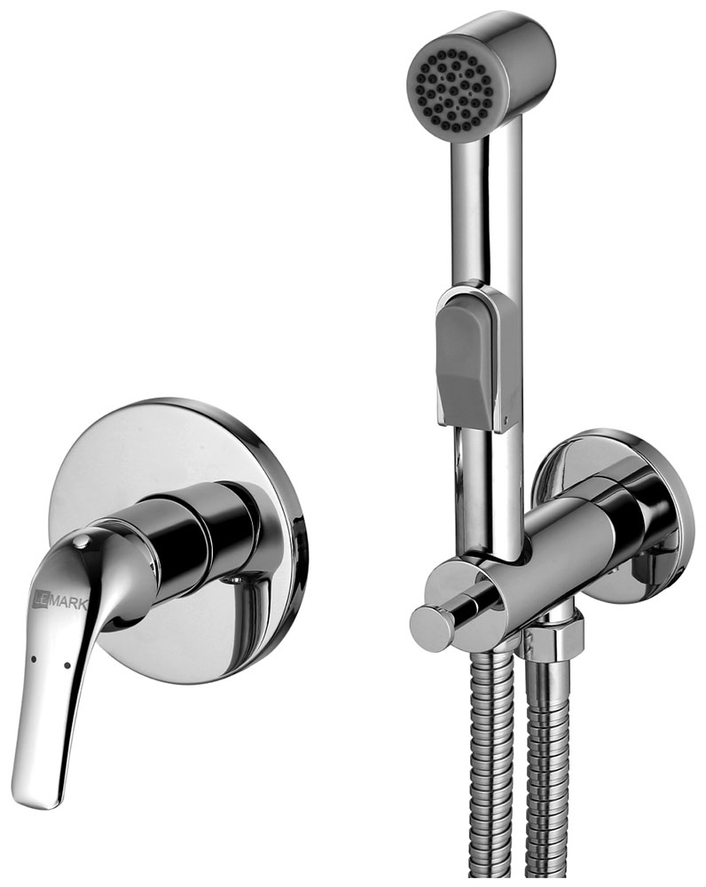 Изображение товара Встраиваемый смеситель Lemark с гигиеническим душем, латунь/хром (LM1219C)