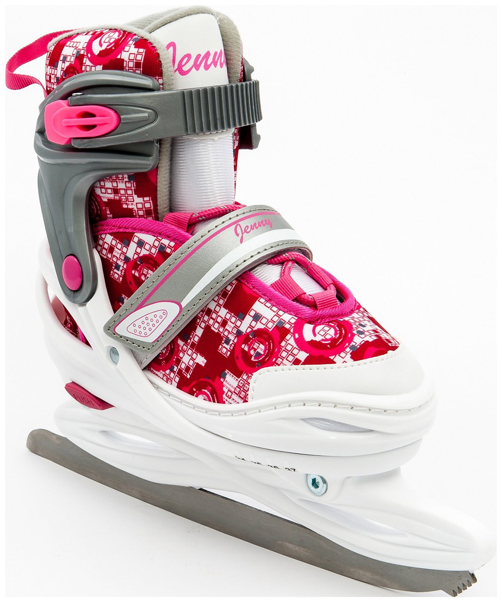 Изображение товара Коньки раздвижные Calambus Jenny ICE р. 38-41, белый/розовый