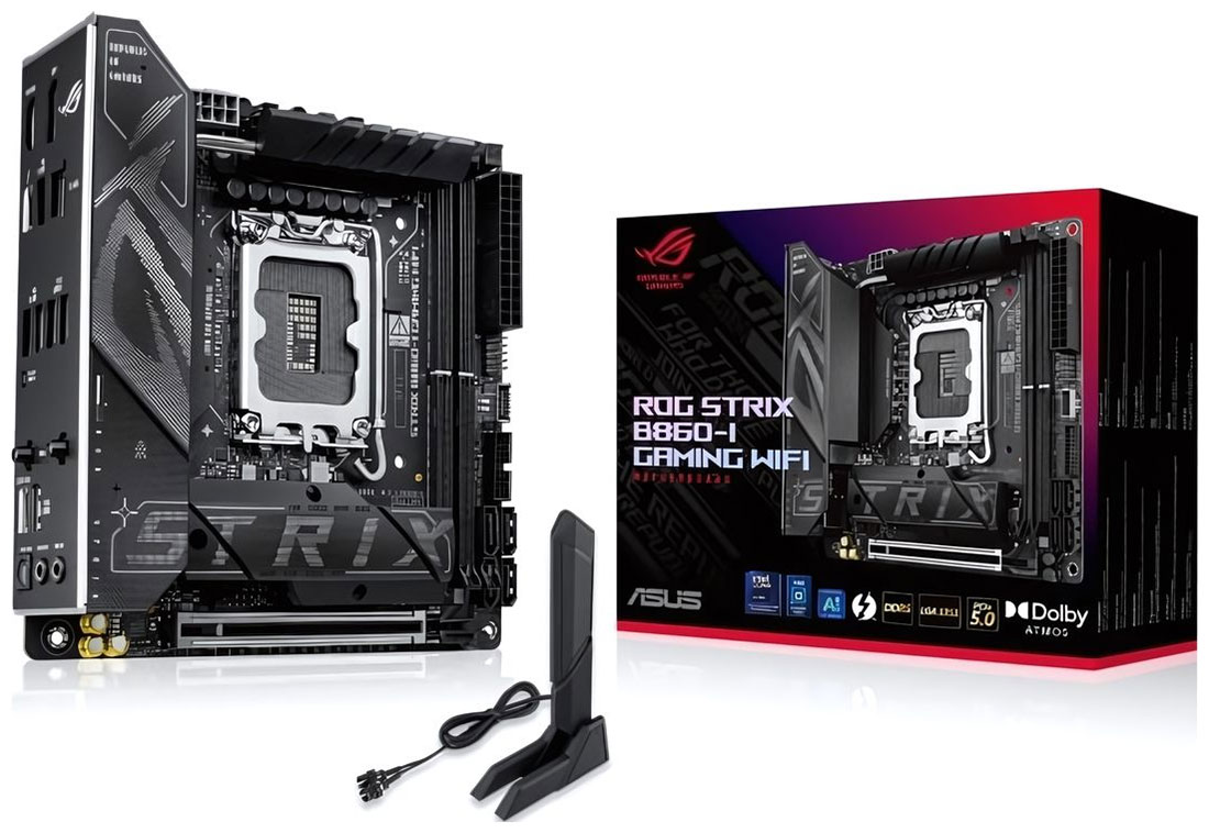 Изображение товара Материнская плата Asus ROG STRIX B860-I GAMING WIFI LGA1851 DDR5 Mini-ITX