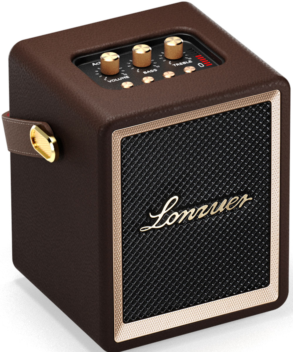 Изображение товара Портативная колонка Lonzuer Action с Bluetooth AUX USB коричневая