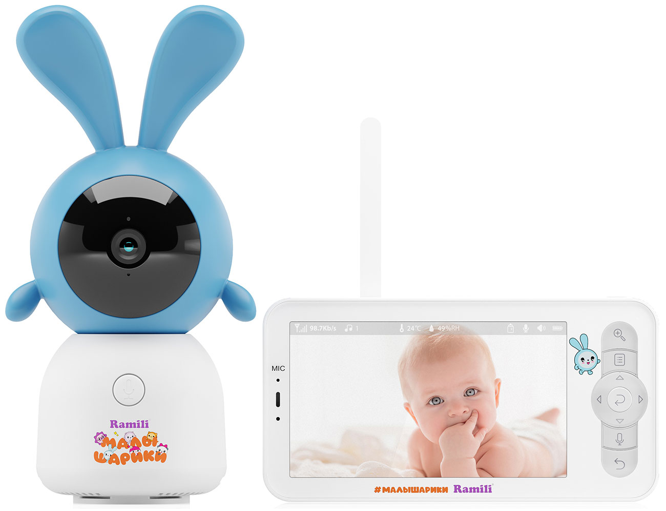 Изображение товара Видеоняня Ramili Baby RV100KROSH, Крошик, Малышарики, с креплением