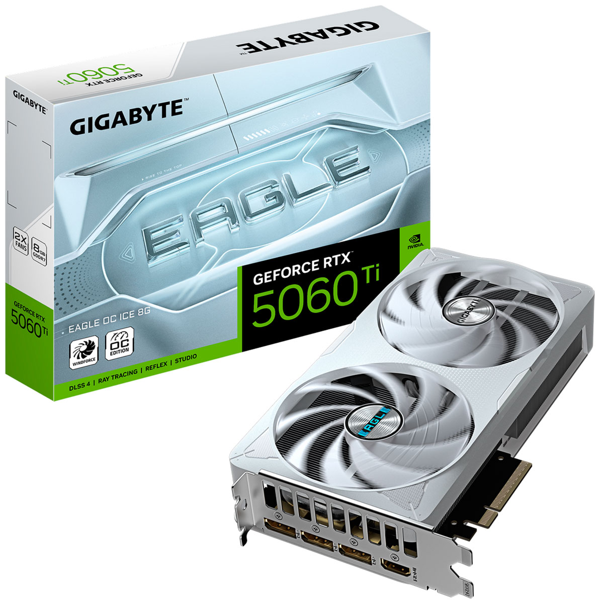 Изображение товара Видеокарта Gigabyte GeForce RTX 5060 Ti EAGLE OC ICE 8GB GDDR7 PCIe 5.0