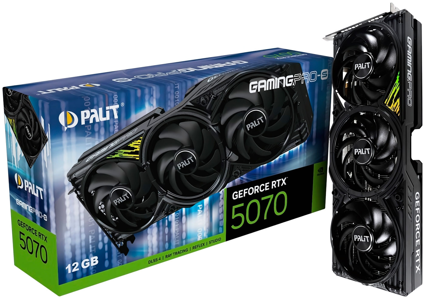 Изображение товара Видеокарта Palit GeForce RTX 5070 12GB GAMINGPRO-S с воздушным охлаждением