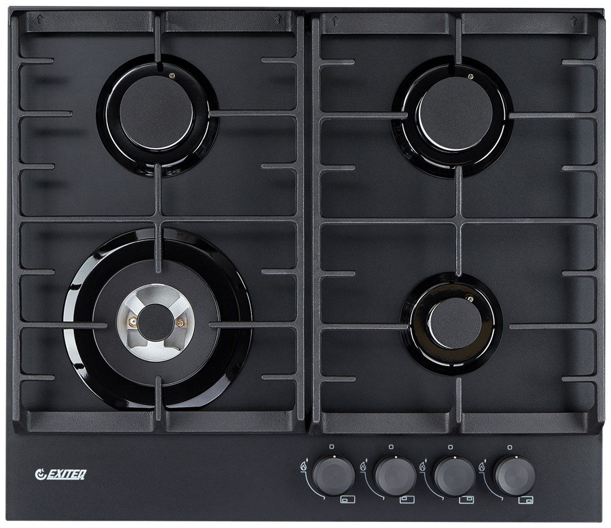 

Газовая варочная панель Exiteq EXH-207 black matt, Черный