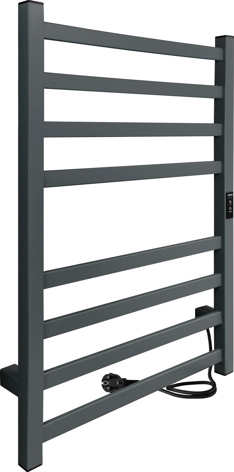 Изображение товара Электрический полотенцесушитель Indigo Oktava Slim 3, без полки, Magnetic Grey (LСLOKS3E80-50MGRt)