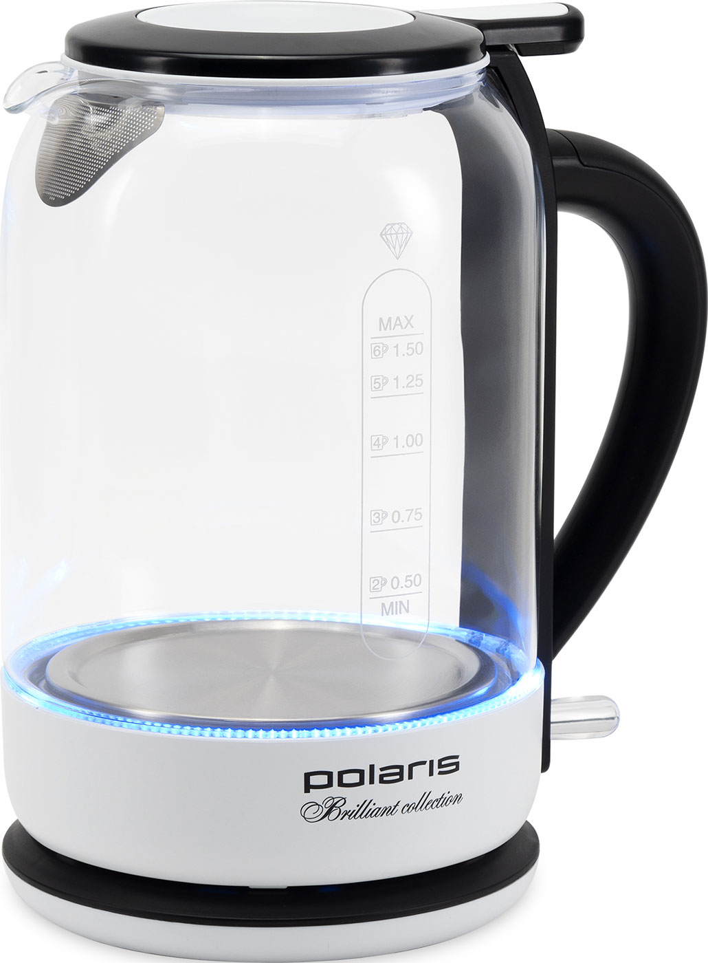 

Чайник электрический Polaris PWK 1753CGL, белый/черный