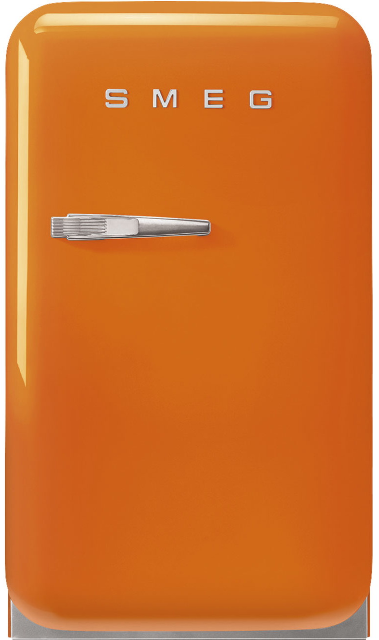 Изображение товара Однокамерный холодильник Smeg FAB5ROR6 ретро дизайн оранжевый 34 л