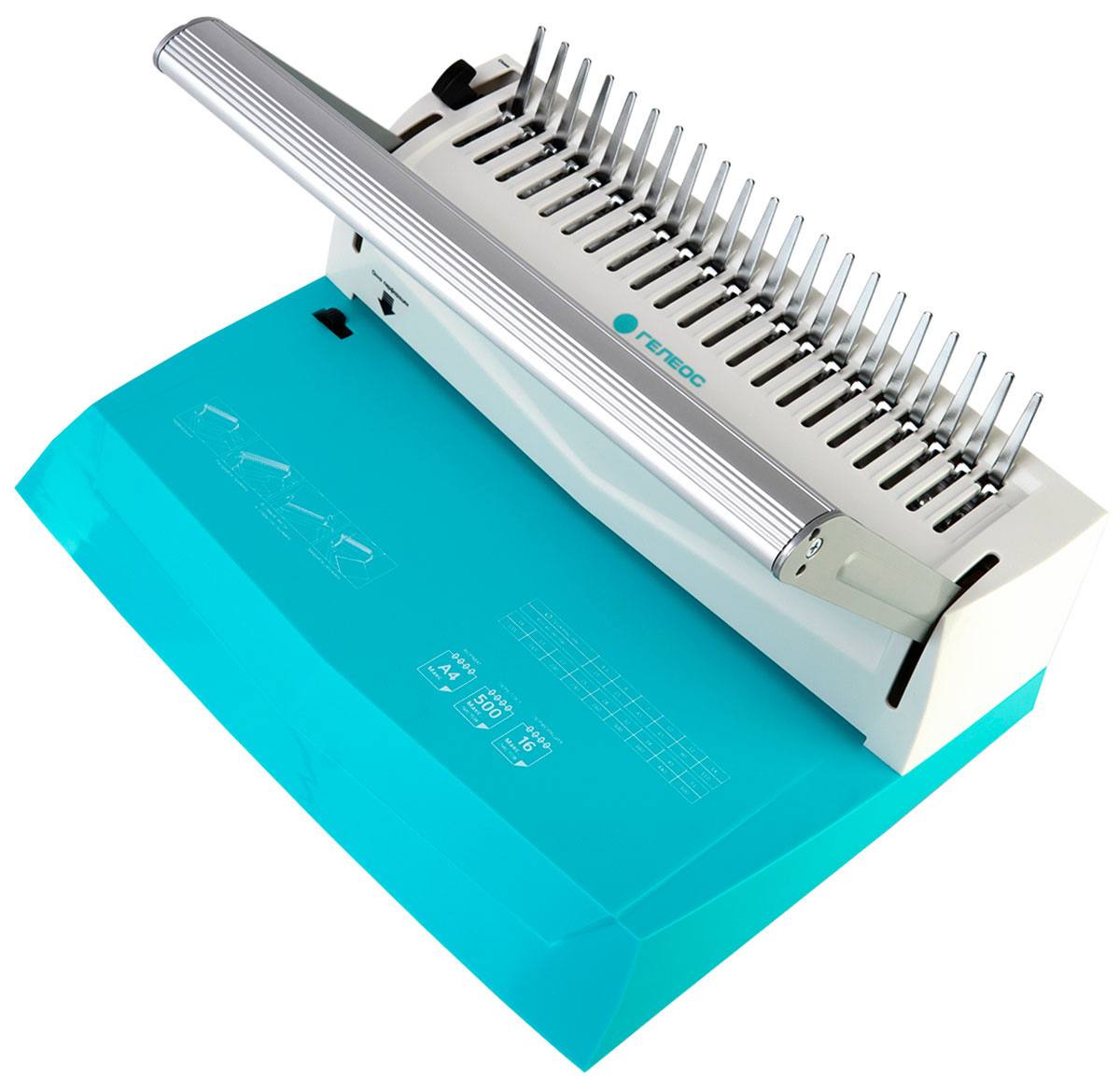 Изображение товара Переплетчик Гелеос БП-16 бирюзово-белый