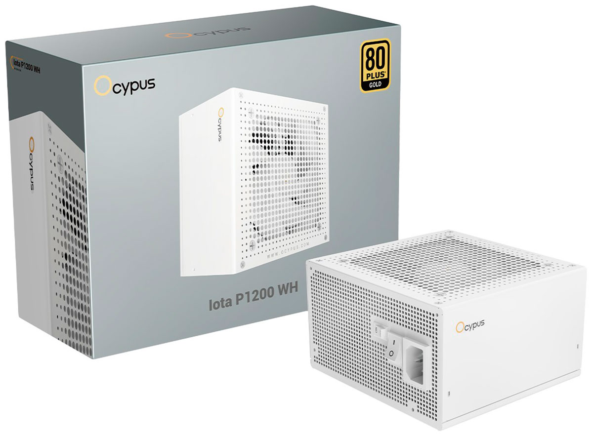 Изображение товара Блок питания Ocypus Iota P1200 WH 1200W 80+ Gold ATX 3.1 Изображение товара Блок питания Ocypus Iota P1200 WH 1200W 80+ Gold ATX 3.1