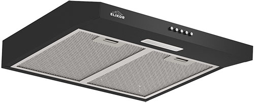 Изображение товара Козырьковая вытяжка Elikor ECO ONE 50 BK с LED-освещением, 400 м3/ч, черная
