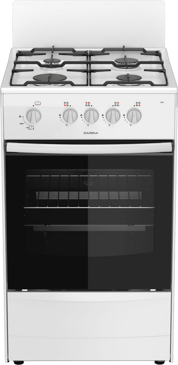 Изображение товара Газовая плита Darina A 3001 W белая 4 конфорки духовка 50л газ-контроль