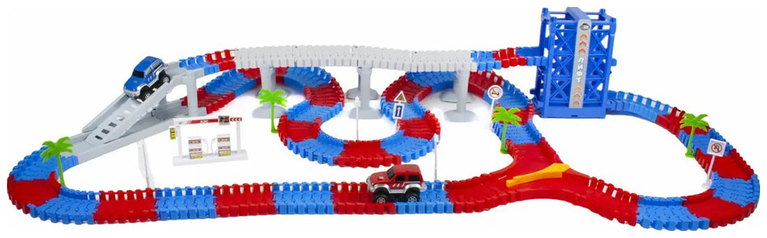 Гибкий трек 1 Toy "Мегаполис" 296 деталей Т10200