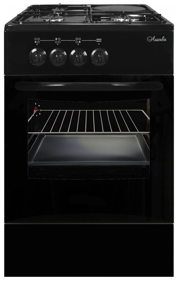 

Газовая плита Лысьва ГП 300 МС СТ-2у черная, без крышки, Черный