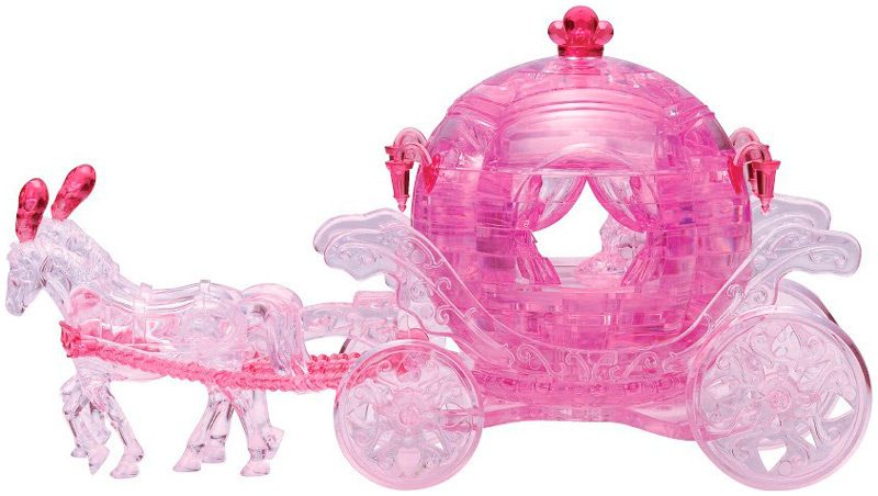 3D головоломка Crystal Puzzle Карета розовая
