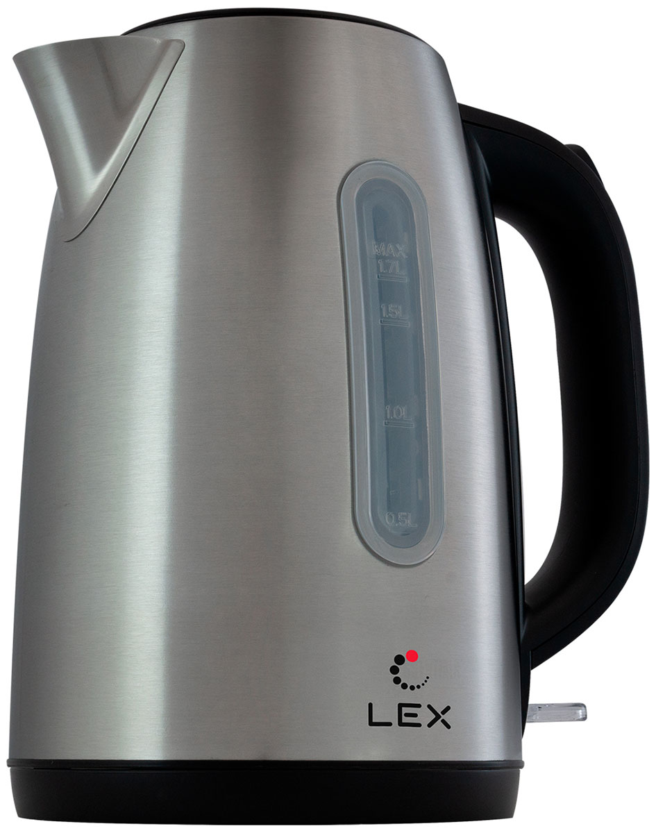 цена Чайник электрический LEX LX 30017-1 стальной (брашированный)