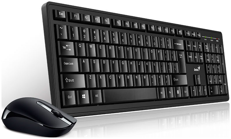 цена Комплект беспроводной Genius Smart KM-8200 клавиатура мышь, черный