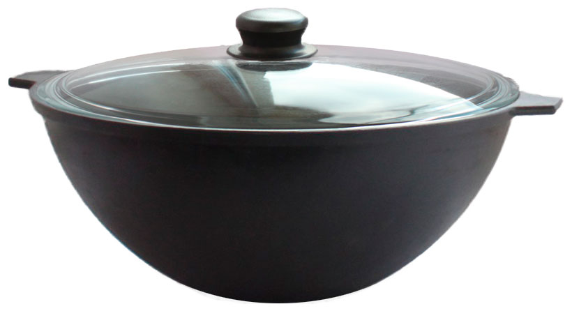 Изображение товара Казан Камская посуда к52 чугунный со стеклянной крышкой 5 л