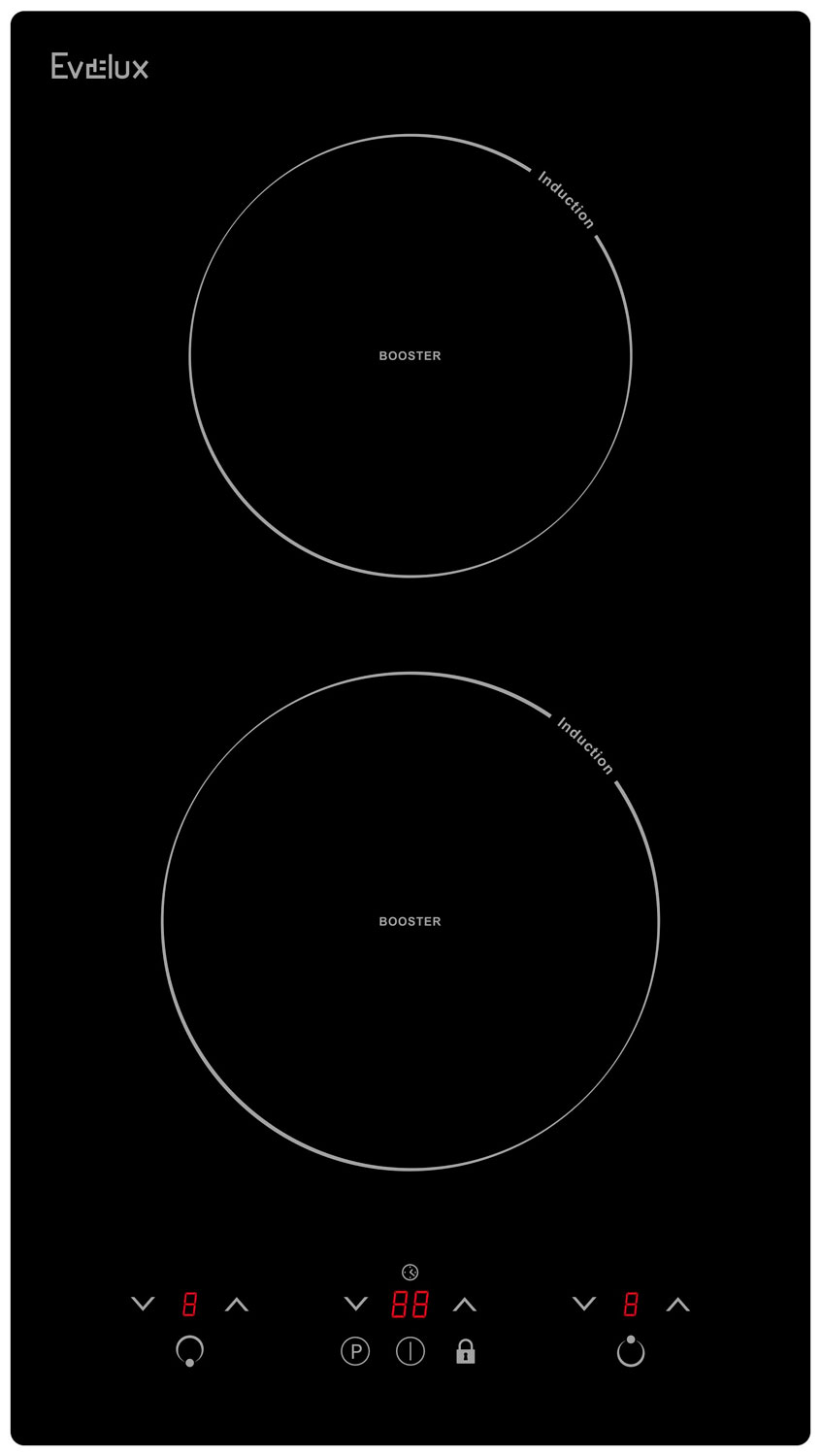 Изображение товара Электрическая индукционная варочная панель Evelux HEI 320 B со стеклокерамикой