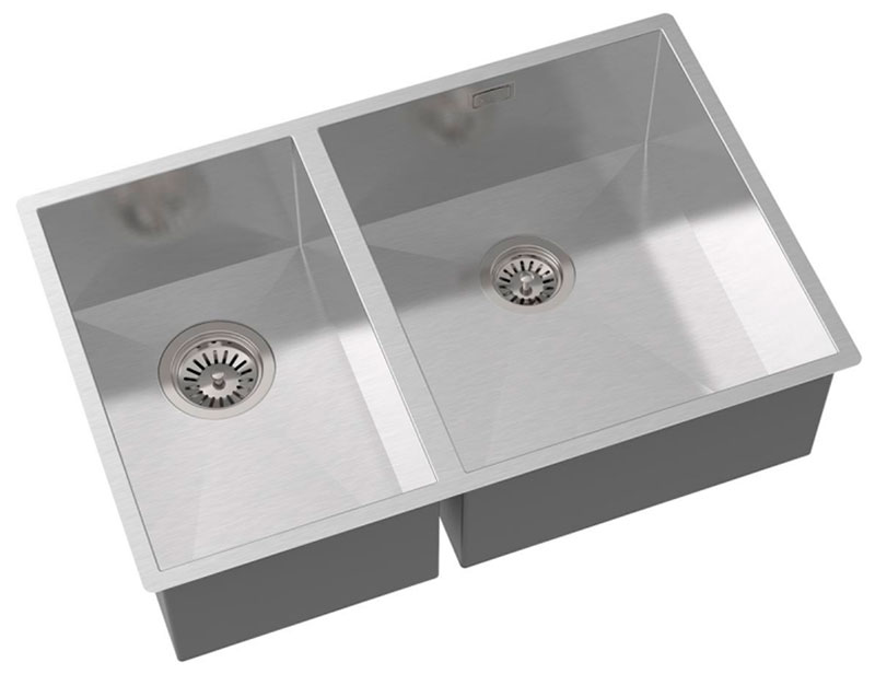 Изображение товара Кухонная мойка Oulin OL-F202 двухчашевая сатиновое покрытие Россия