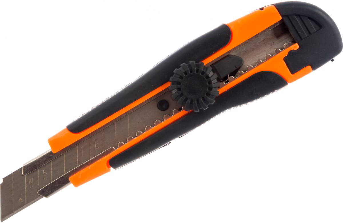 Изображение товара Нож с выдвижным лезвием Вихрь 18 мм винтовой фиксатор 73/10/10/3