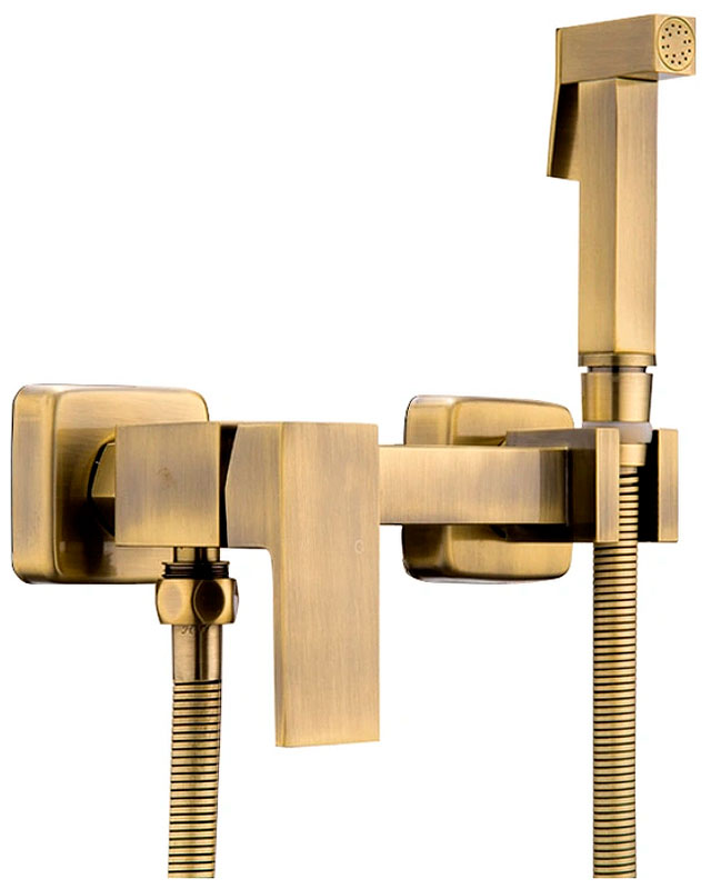 Изображение товара Гигиенический душ со смесителем Haiba HB5513-4 бронза настенный конструкция