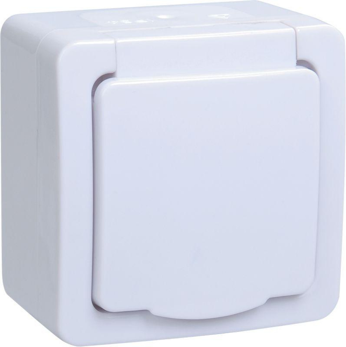 Изображение товара Розетка IEK Гермес Plus RSb20-3-GPBb 16А IP54 с заземлением и крышкой белая