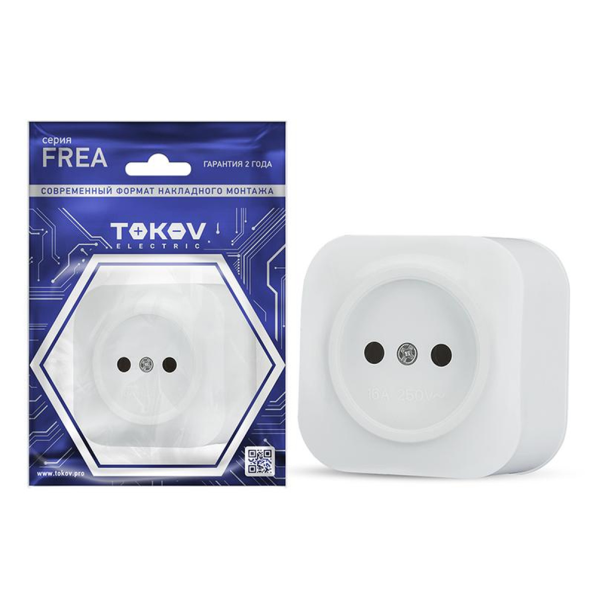 Изображение товара Розетка Tokov Electric Frea 16А IP20 для внутренней установки