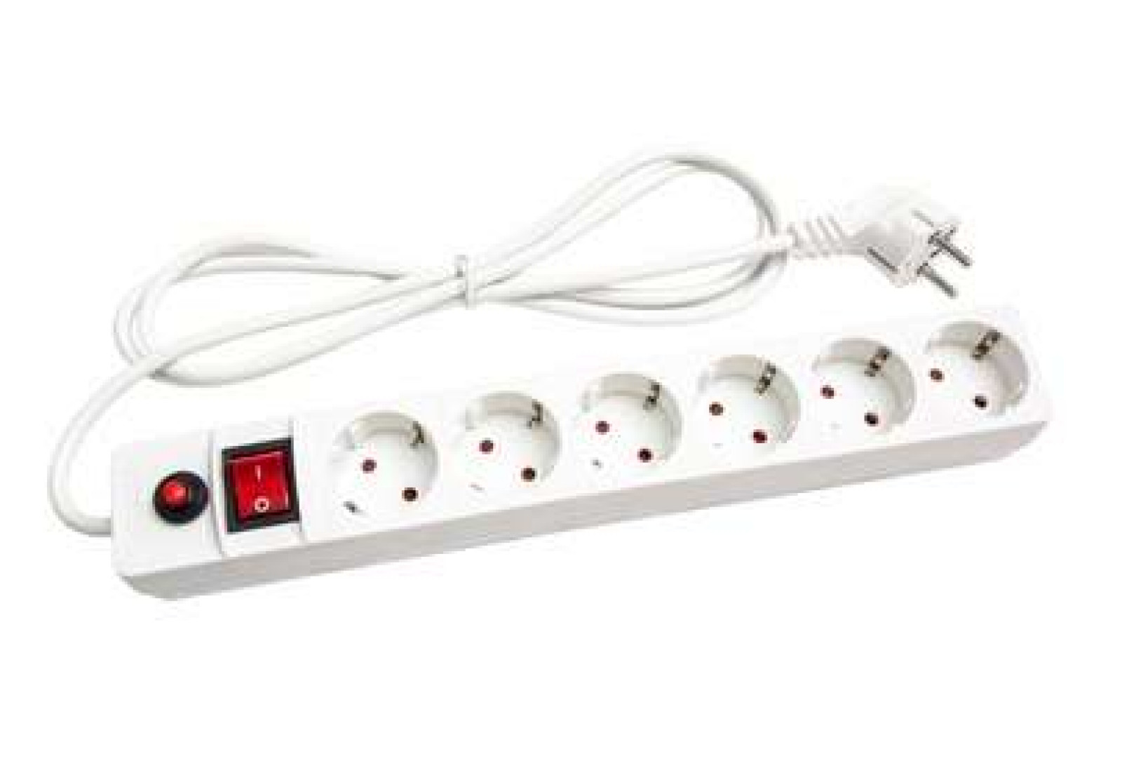 Изображение товара Удлинитель с сетевым фильтром Универсал 6 розеток 5м заземление IP20