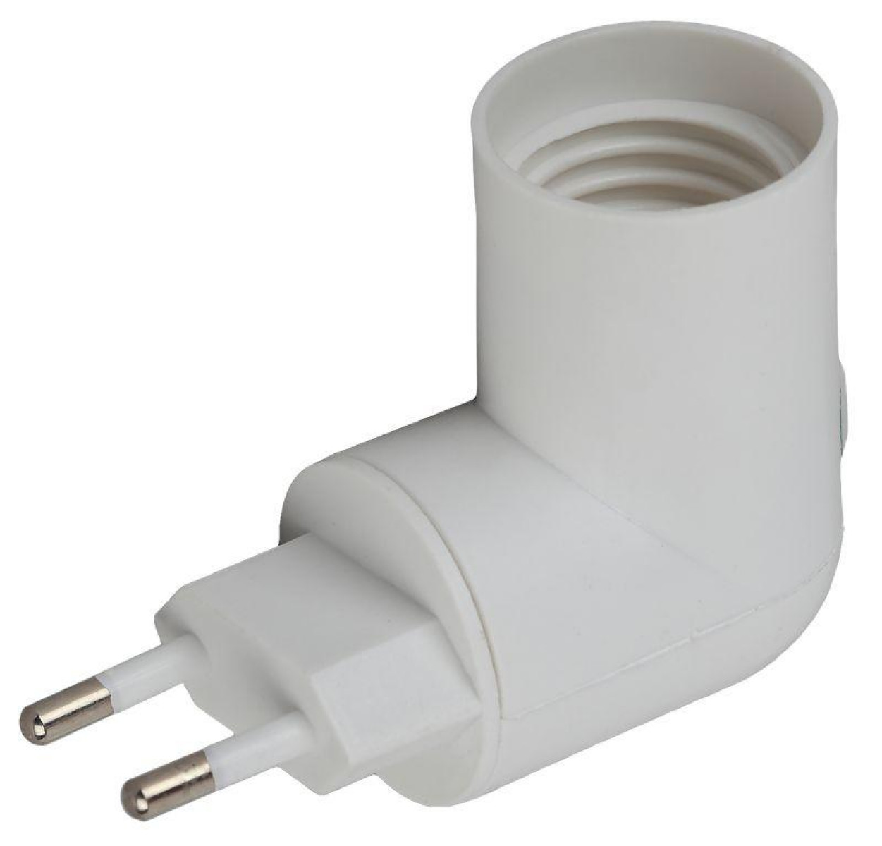 Изображение товара Переходник ЭРА E27-S вилка-E27 с выключателем белый 24 месяца гарантия