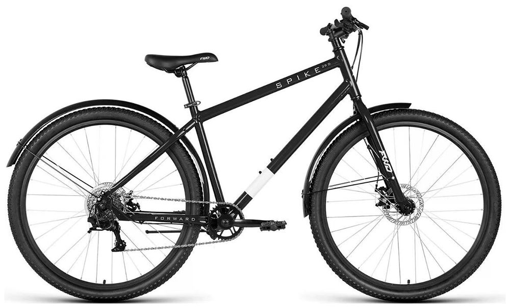 Велосипед Forward SPIKE 27.5 D (27.5 8 ск. рост. 18) 2023 черный/серебристый IB3F78134XBKXSR