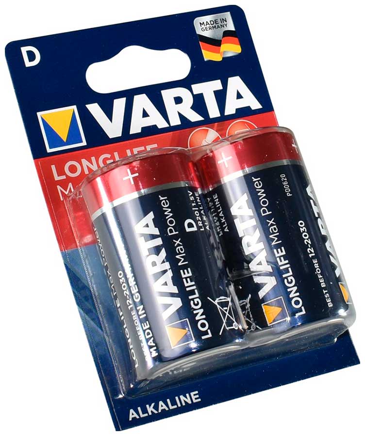 Батарейка VARTA LONGLIFE MAX P. D бл.2 батарейка varta longlife aaa 2 шт
