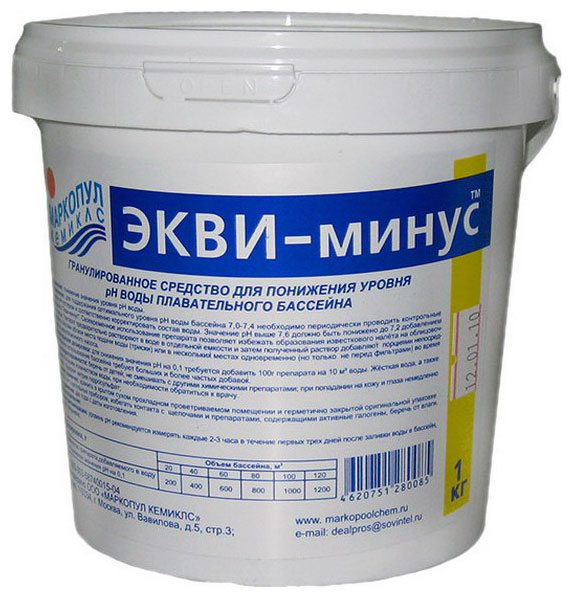 Изображение товара Гранулы для понижения уровня рН воды Маркопул ЭКВИ-МИНУС М29