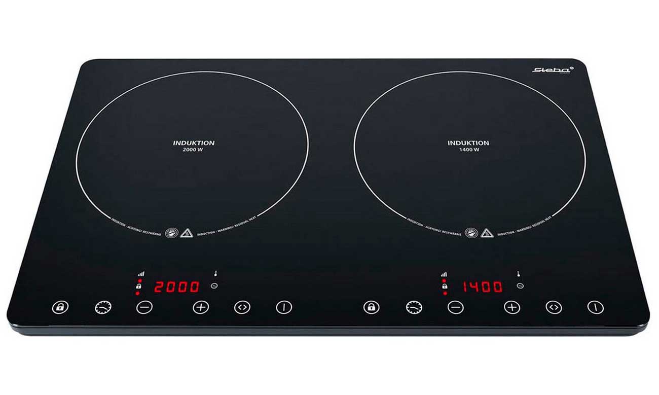 Изображение товара Настольная индукционная плита Steba IK 650 Slim с двумя конфорками и сенсорным управлением