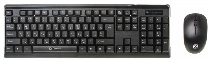 Изображение товара Клавиатура мышь Oklick 230M клав:черный мышь:черный USB беспроводная