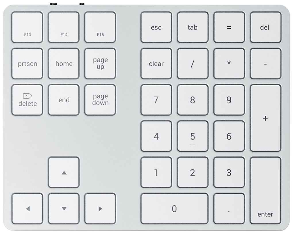 Изображение товара Клавиатура Satechi Aluminum Extended Keypad, беспроводная серебристая