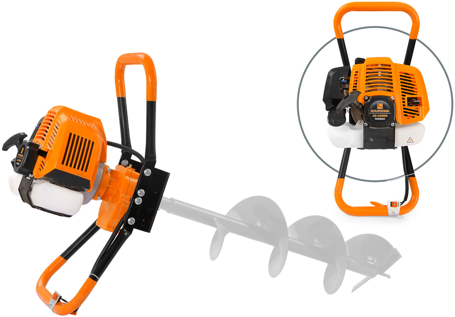

Мотобур (бензобур) Carver AG-43/000 бытовой 2-х такт. (01.003.00038)