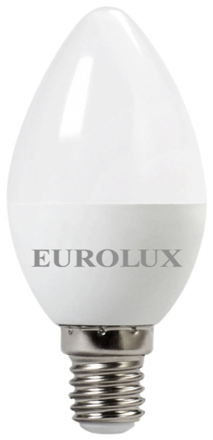 Изображение товара Лампа светодиодная Eurolux LL-E-C37-7W-230-4K-E14 (свеча, 7Вт, нейтр., Е14) белый
