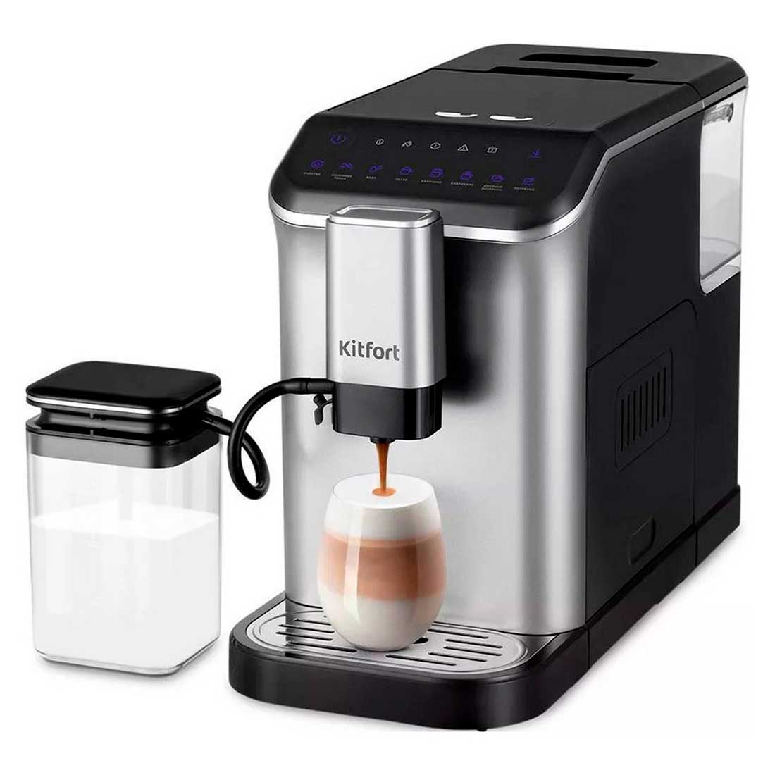 Изображение товара Автоматическая кофемашина Kitfort КТ-7166 с встроенной кофемолкой