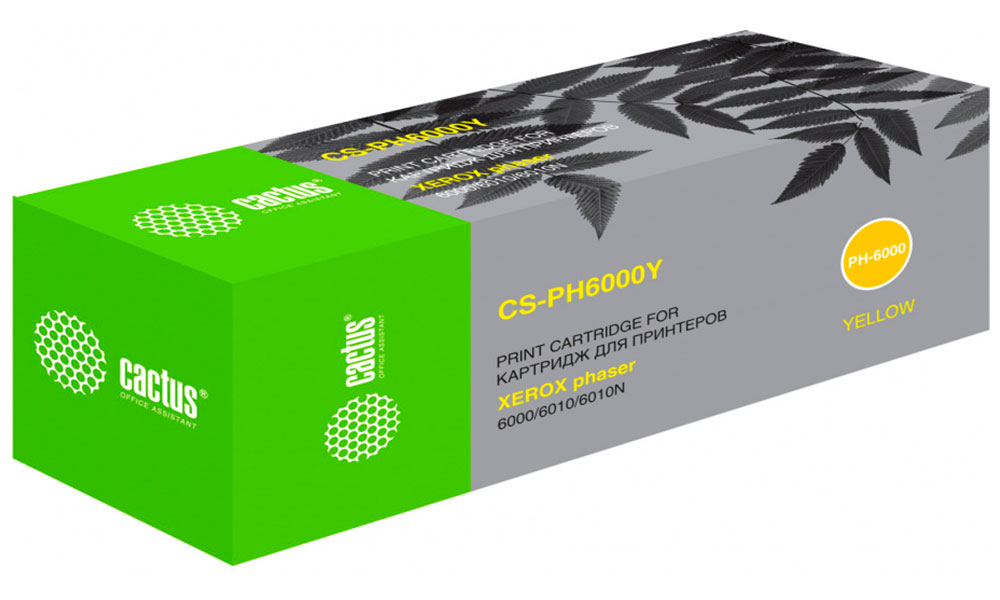 Изображение товара Картридж лазерный Cactus CS-PH6000Y для XEROX Phaser 6000/6010N желтый